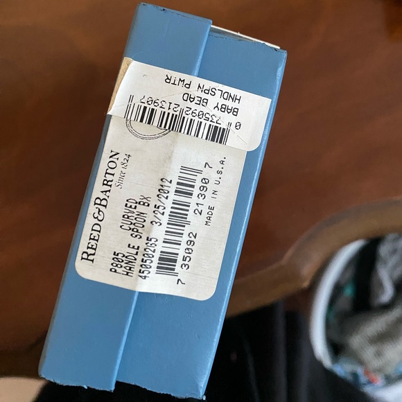 Reed and Barton pewter baby zoom zoom bowl and beaded spoon NWT - Picture 6 of 12